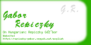 gabor repiczky business card